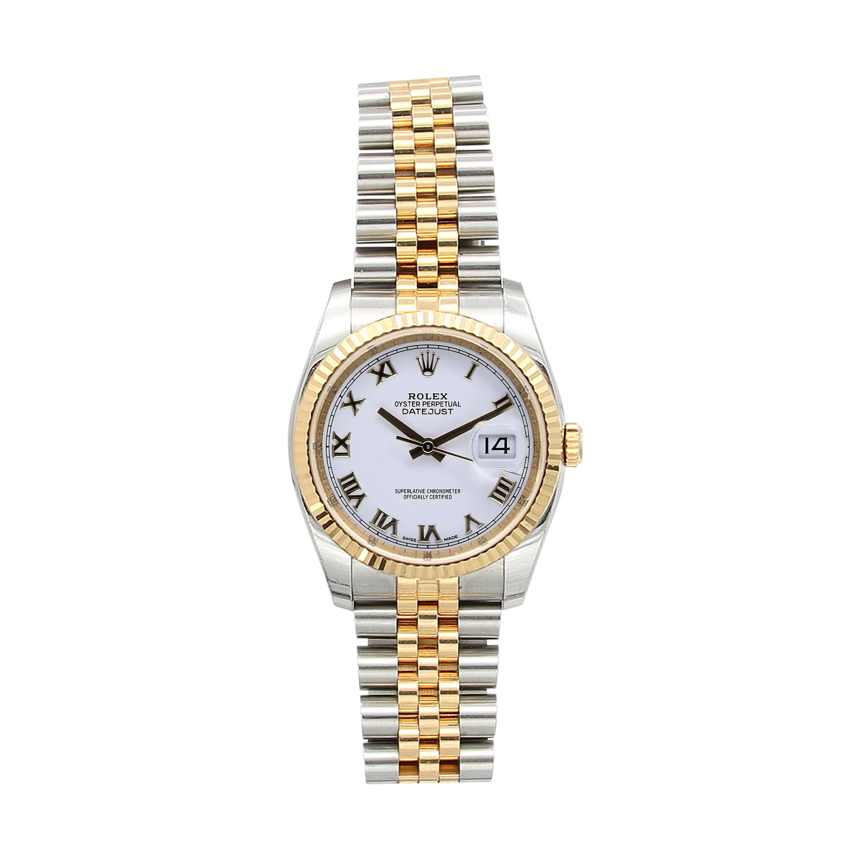 Rolex datejust two tone roman numerals on sale