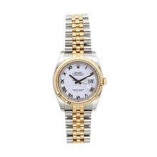 Carica l'immagine nel visualizzatore di Gallery, Rolex Datejust ref. 116233 White Roman Dial - Jubilee Bracelet - Full Set
