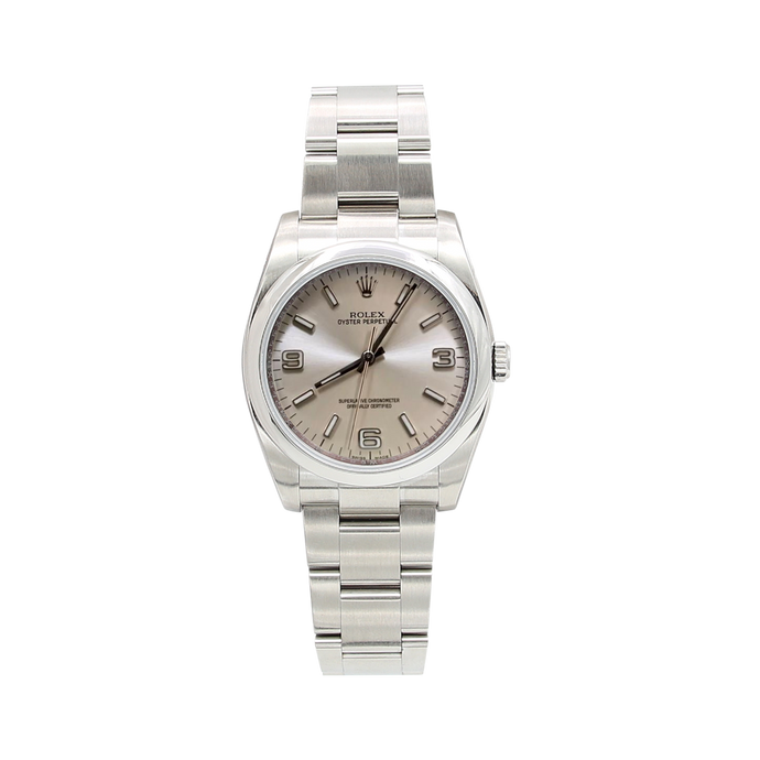 Rolex Oyster Perpetual ref. 116000 - Silver Arabic Dial - Full Set
