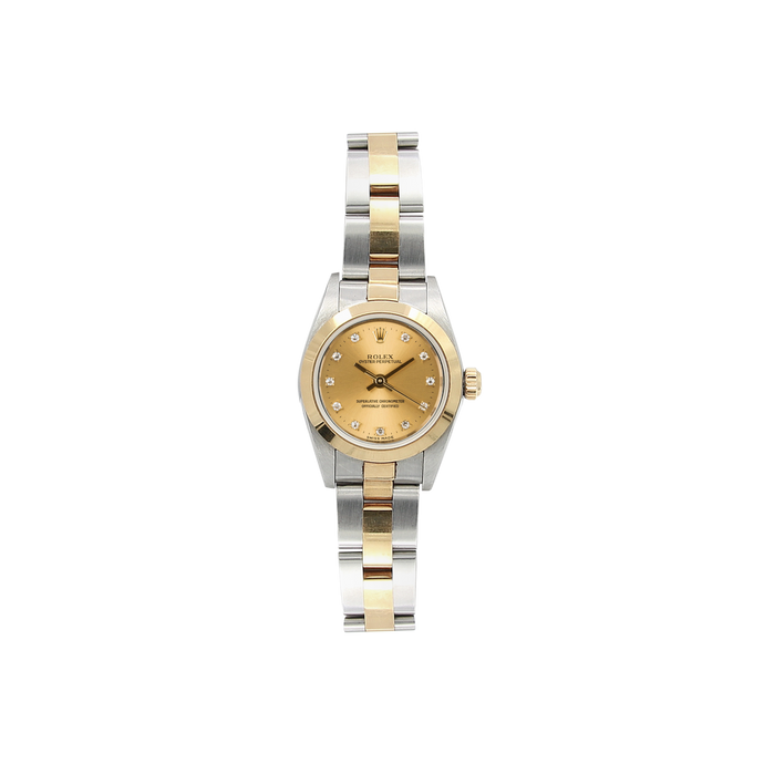Rolex Oyster Perpetual Lady ref. 67183 Steel/Gold - Champagne Diamonds Dial Oyster bracelet