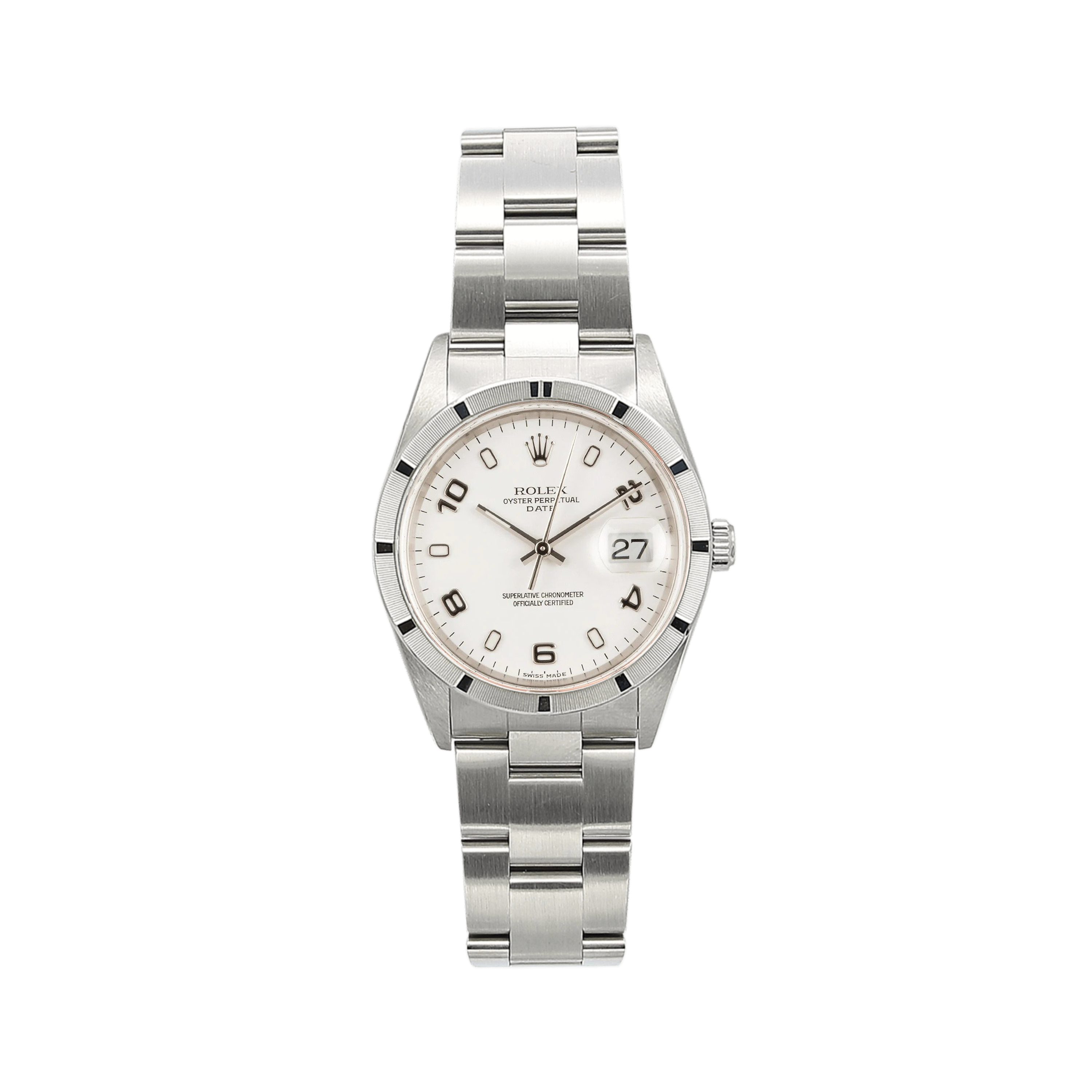 Rolex Date ref. 15210 White Arabic Dial Oyster Bracelet