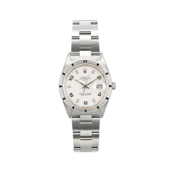 Rolex Date ref. 15210 White Arabic Dial Oyster Bracelet