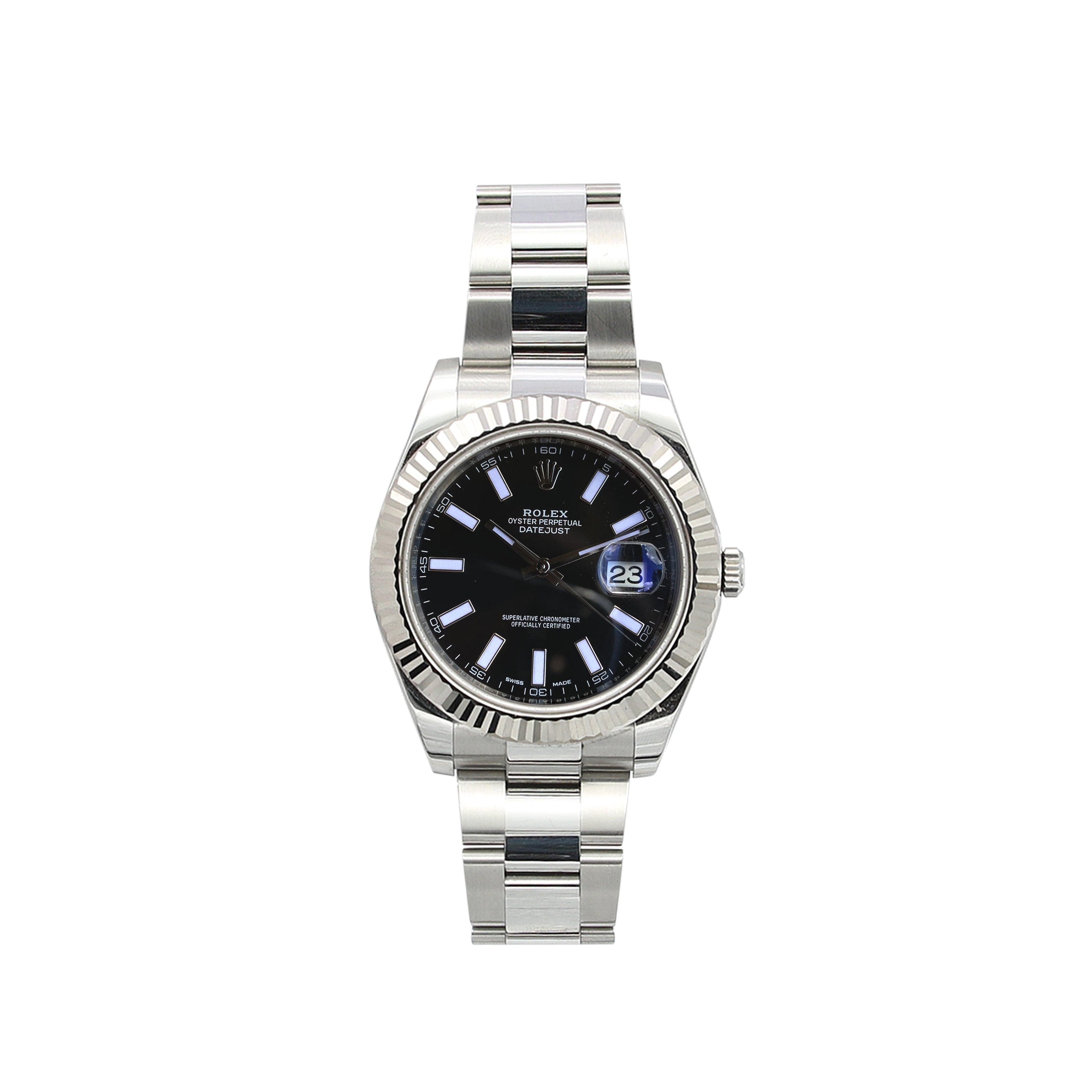 Rolex Datejust II ref. 116334 Black Dial Oyster Bracelet - Full Set