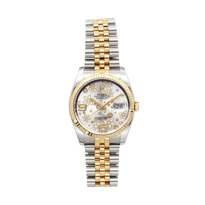 Rolex Datejust ref. 116233 Silver Flower Dial Jubilee bracelet Full set