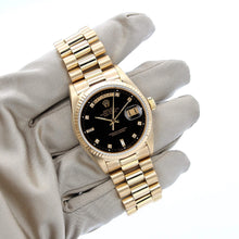 Load image into Gallery viewer, Rolex Day-Date 36 ref. 18038 - Black Diamonds dial -  Full Set
