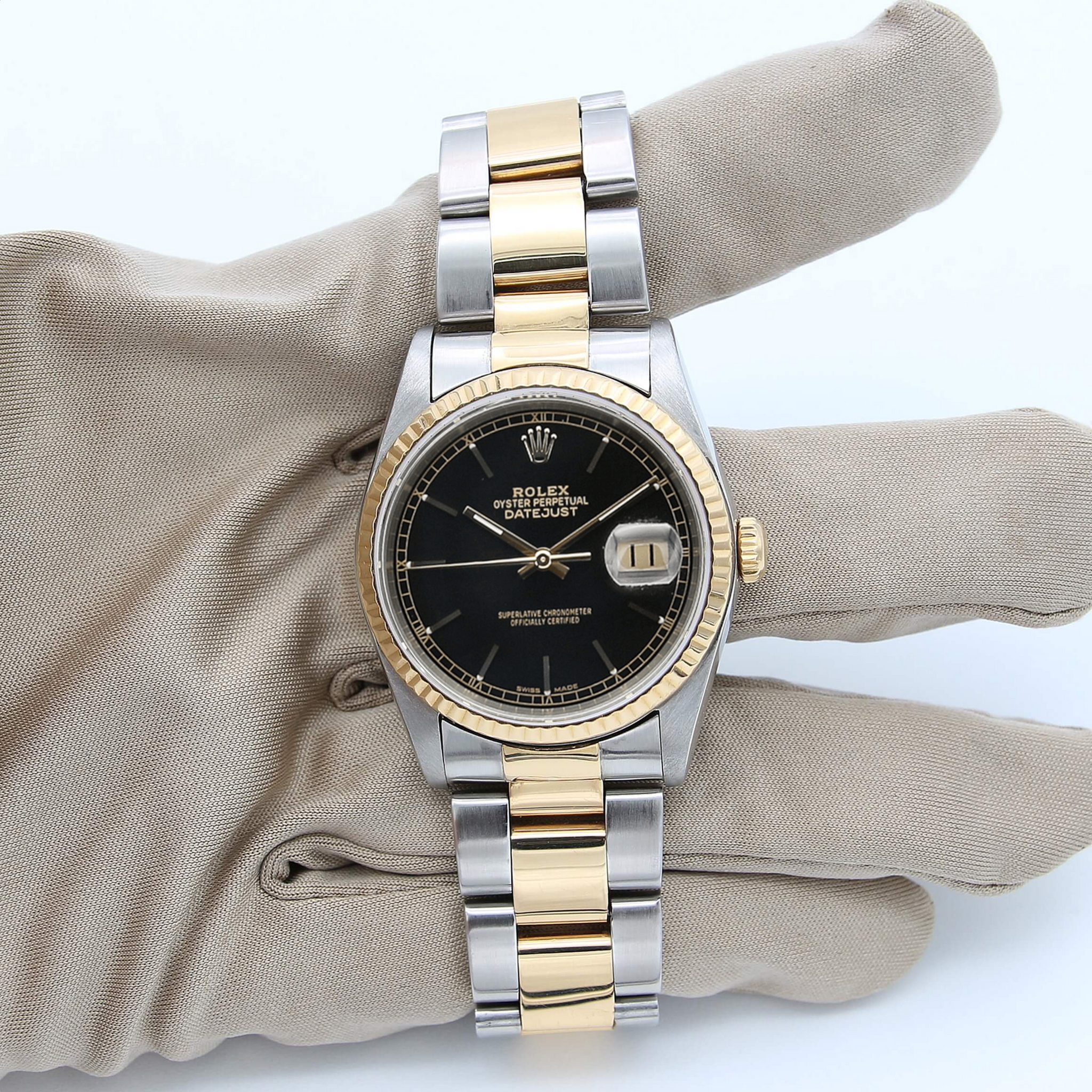 Buy Online Rolex Datejust ref. 16233 Black Dial - Oyster bracelet