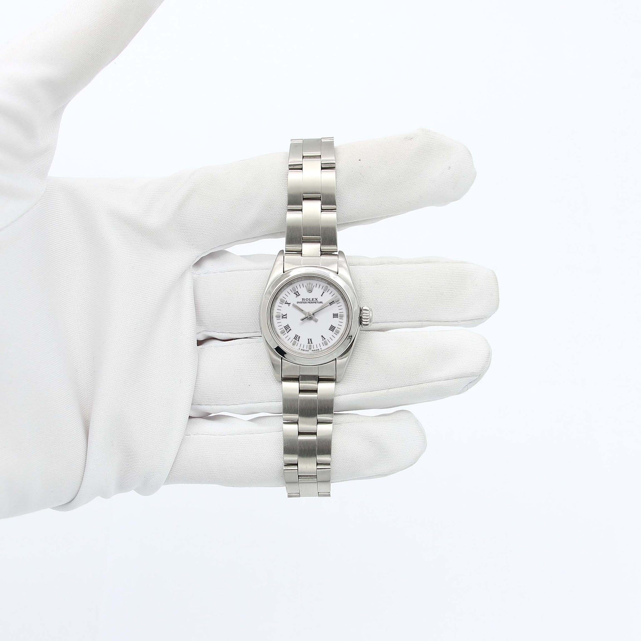 Buy Online Watch Rolex Oyster Perpetual lady 67180 White Roman