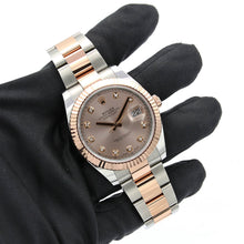Bild in Galerie-Viewer laden, Rolex Datejust Ref. 126331 Sundust Diamonds Zifferblatt Roségold / Stahl - Austernarmband
