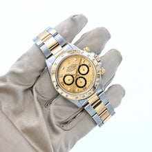 Załaduj obraz do przeglądarki galerii, Rolex Daytona ref. 16523 Steel and Gold Champagne Dial with Diamonds Oyster Bracelet - Full Set
