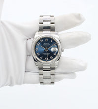 Carica l'immagine nel visualizzatore di Gallery, Rolex Datejust ref. 116200 Racing Concentric (Blue) Dial - Oyster Bracelet - Full Set
