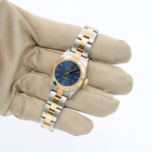 Załaduj obraz do przeglądarki galerii, Rolex Oyster Perpetual Lady ref. 67183 Steel/Gold - Blue Dial Oyster bracelet
