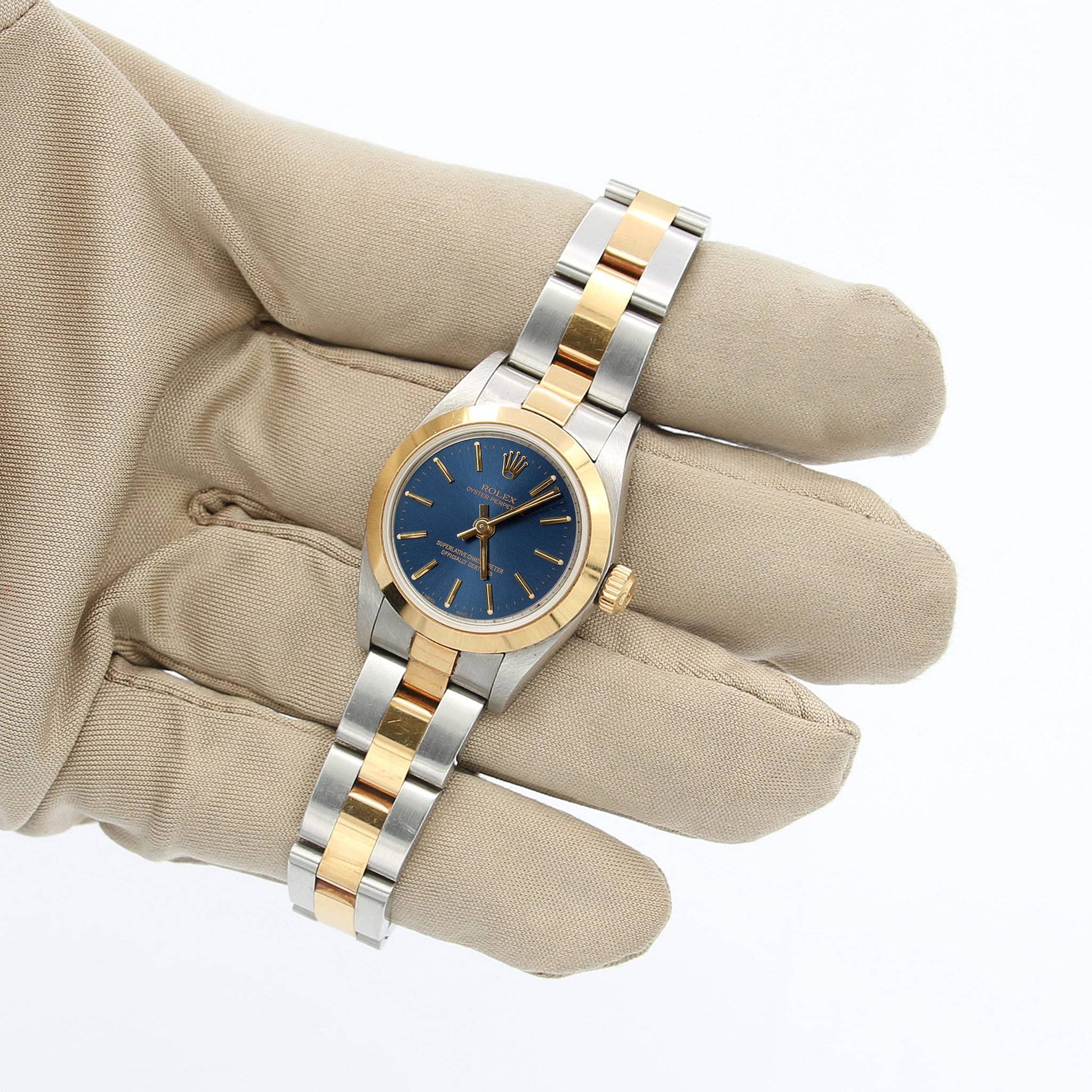 Rolex oyster perpetual blue gold online