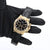 Rolex Daytona ref. 116518 - 18k Yellow Gold and Leather Strap - Black Diamonds dial - Full Set