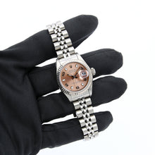 Załaduj obraz do przeglądarki galerii, Rolex Lady-Datejust ref. 69174 - Salmon Arabic Dial Jubilee bracelet - Full Set
