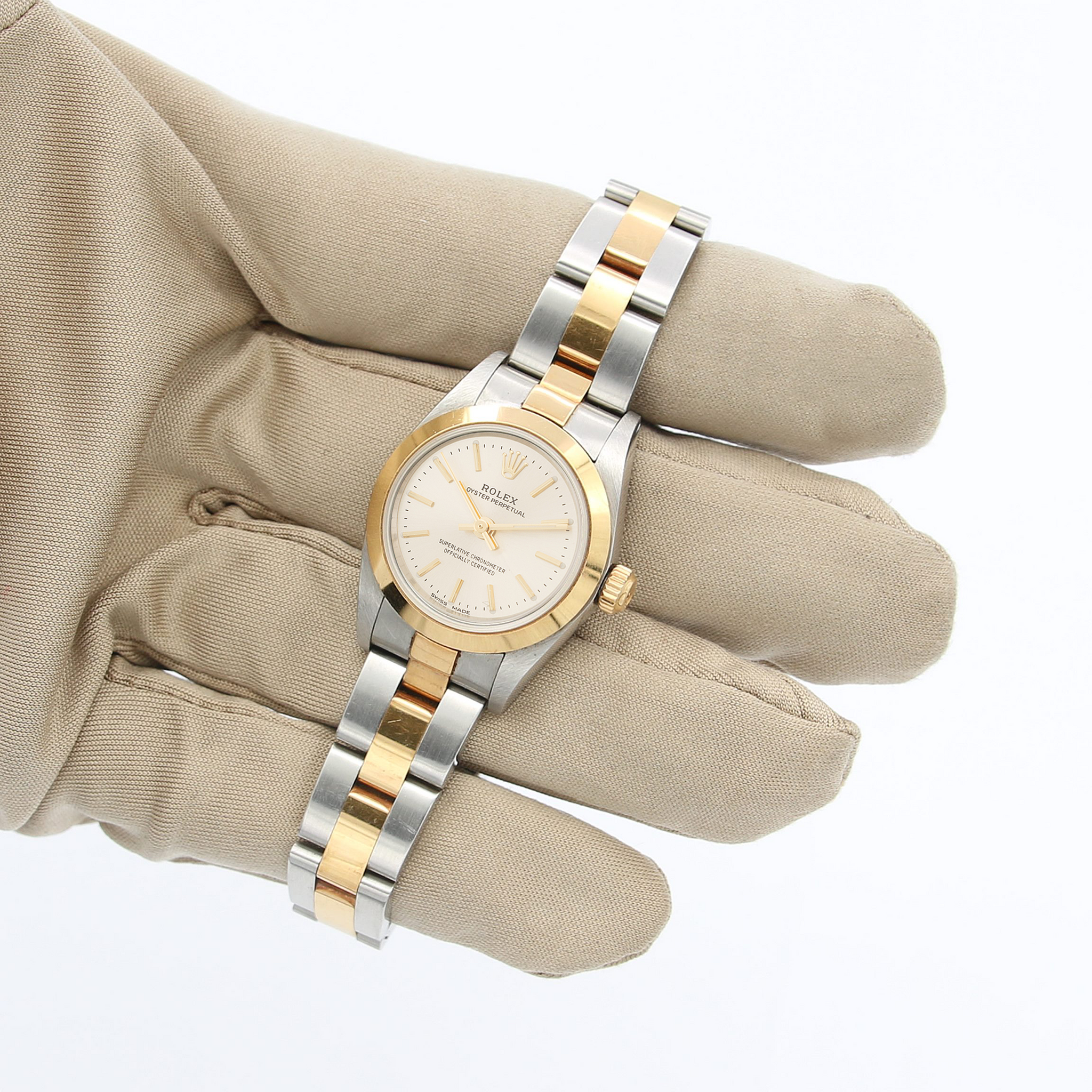 Buy Online Rolex Oyster Perpetual Lady 67183 Steel Gold Silver