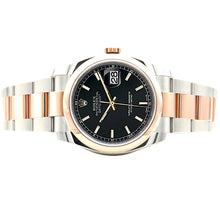 Carica l'immagine nel visualizzatore di Gallery, Rolex Datejust ref. 116201 Black Plain Dial Oyster bracelet - Full Set
