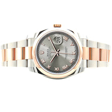 Załaduj obraz do przeglądarki galerii, Rolex Datejust ref. 116201 Gray Roman Dial Oyster bracelet - Full Set
