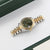 Rolex Lady-Datejust 31mm ref. 178273 Jubiläumsarmband mit grünem römischen Zifferblatt – komplettes Set