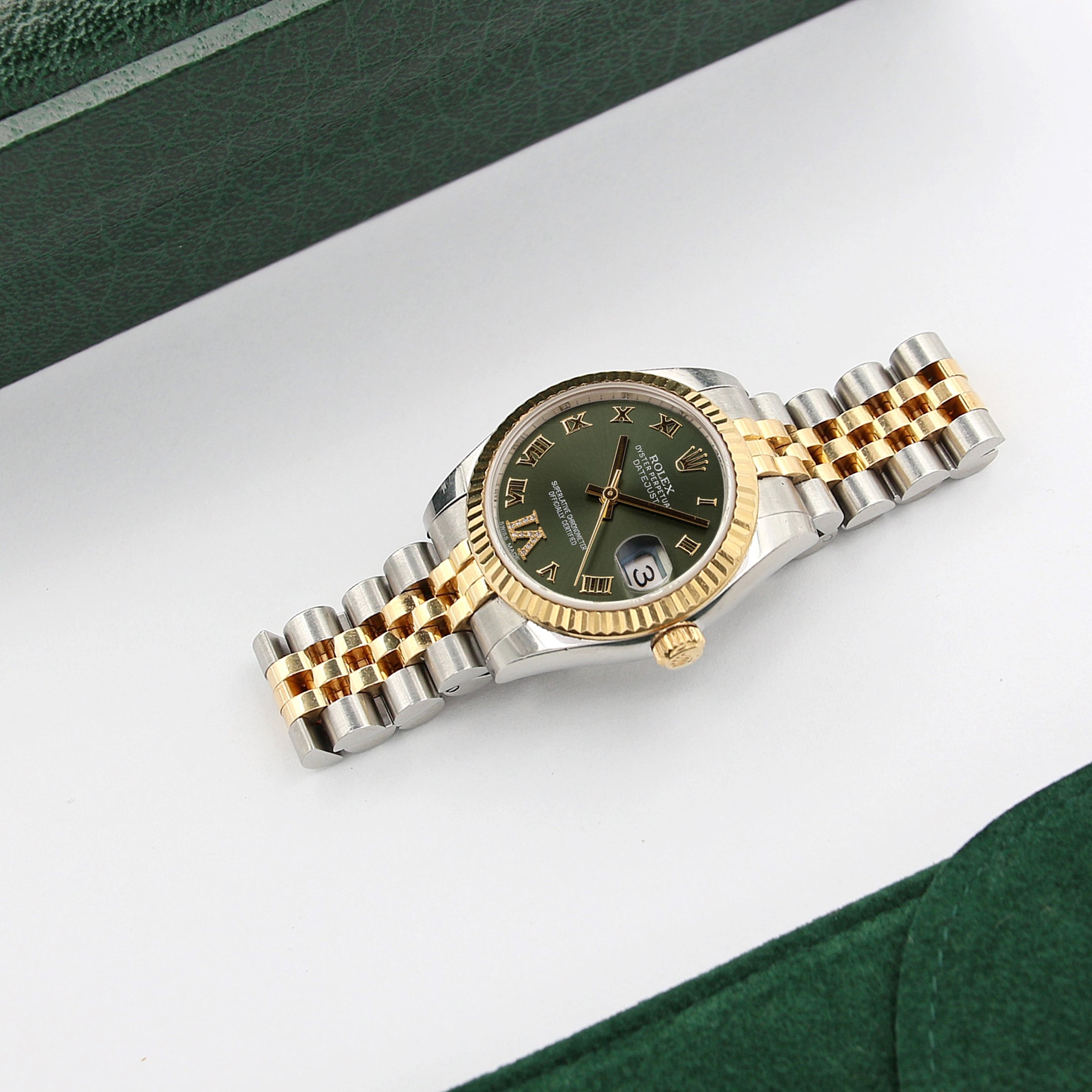 Buy Watch Rolex Datejust Mid-size 178240 Green Roman Dial
