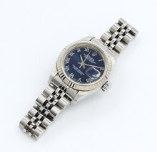 Załaduj obraz do przeglądarki galerii, Rolex Lady-Datejust ref. 69174 - Blue Roman Dial Jubilee bracelet - Full Set
