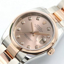 Załaduj obraz do przeglądarki galerii, Rolex Datejust ref. 116201 Sundust Dial with Diamonds - Oyster bracelet - Full Set

