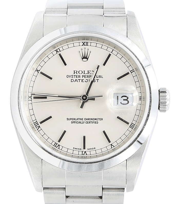 Rolex Datejust 36 ref. 16200 Silver Dial Oyster Bracelet - Full Set