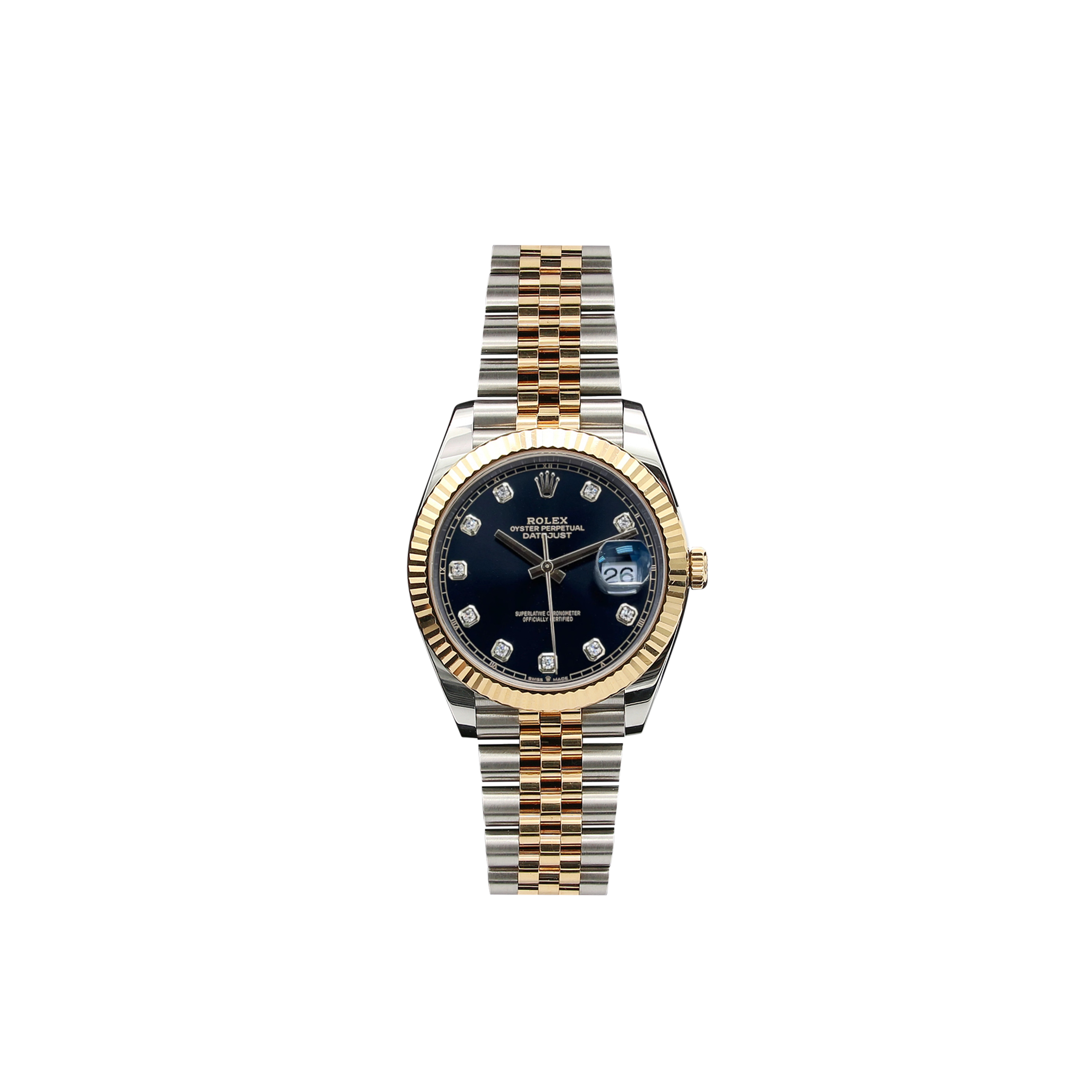 Rolex Datejust 126333 Black Diamonds Dial Jubilee bracelet