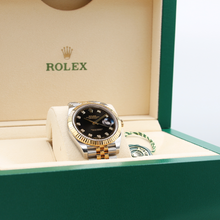 Bild in Galerie-Viewer laden, Rolex Datejust Ref. 126333 Black Diamonds Dial Jubilee Armband - Voller Satz

