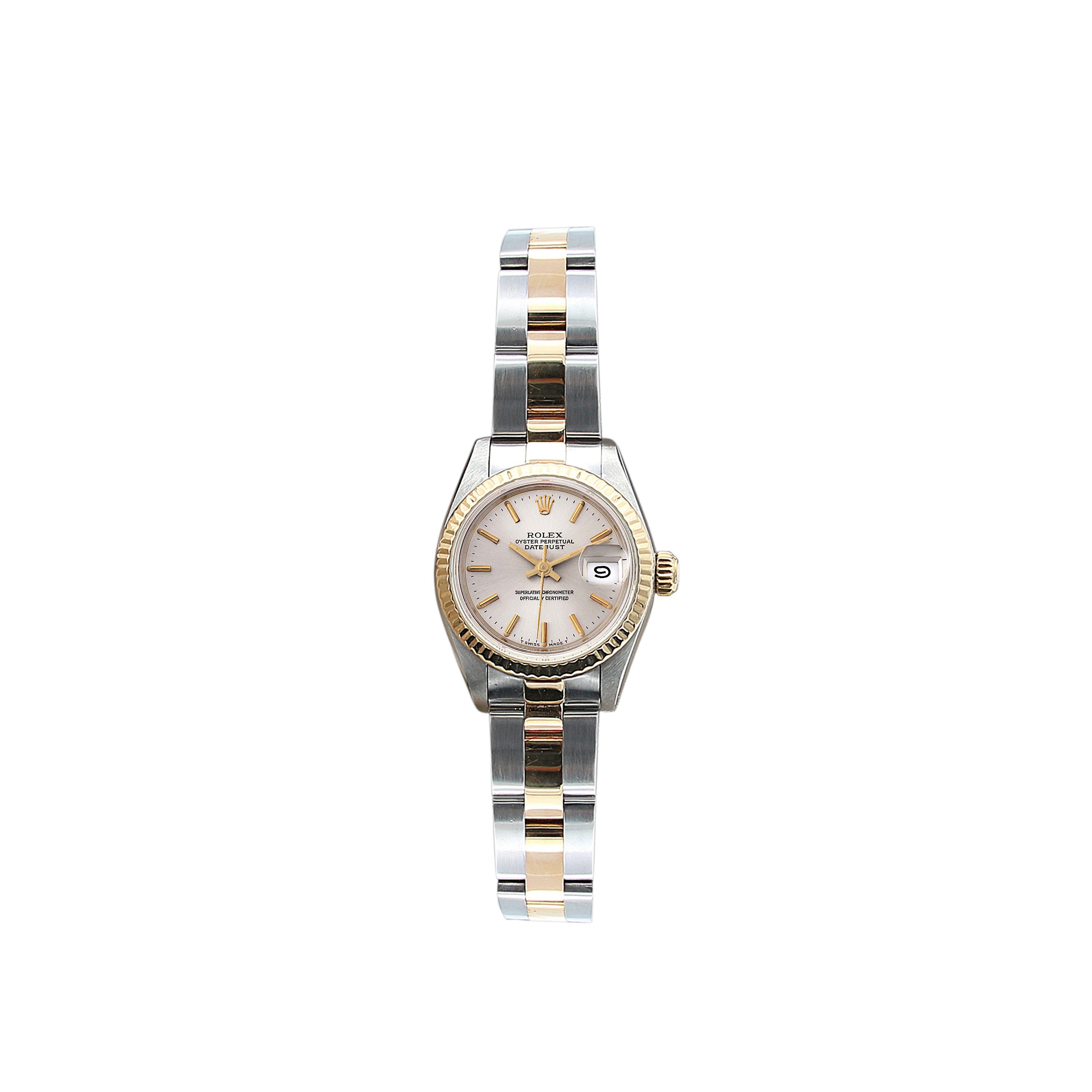 Rolex Datejust Lady ref. 69173 Steel/Gold - Oyster Bracelet - Silver Dial with Golden Indexes - Full Set