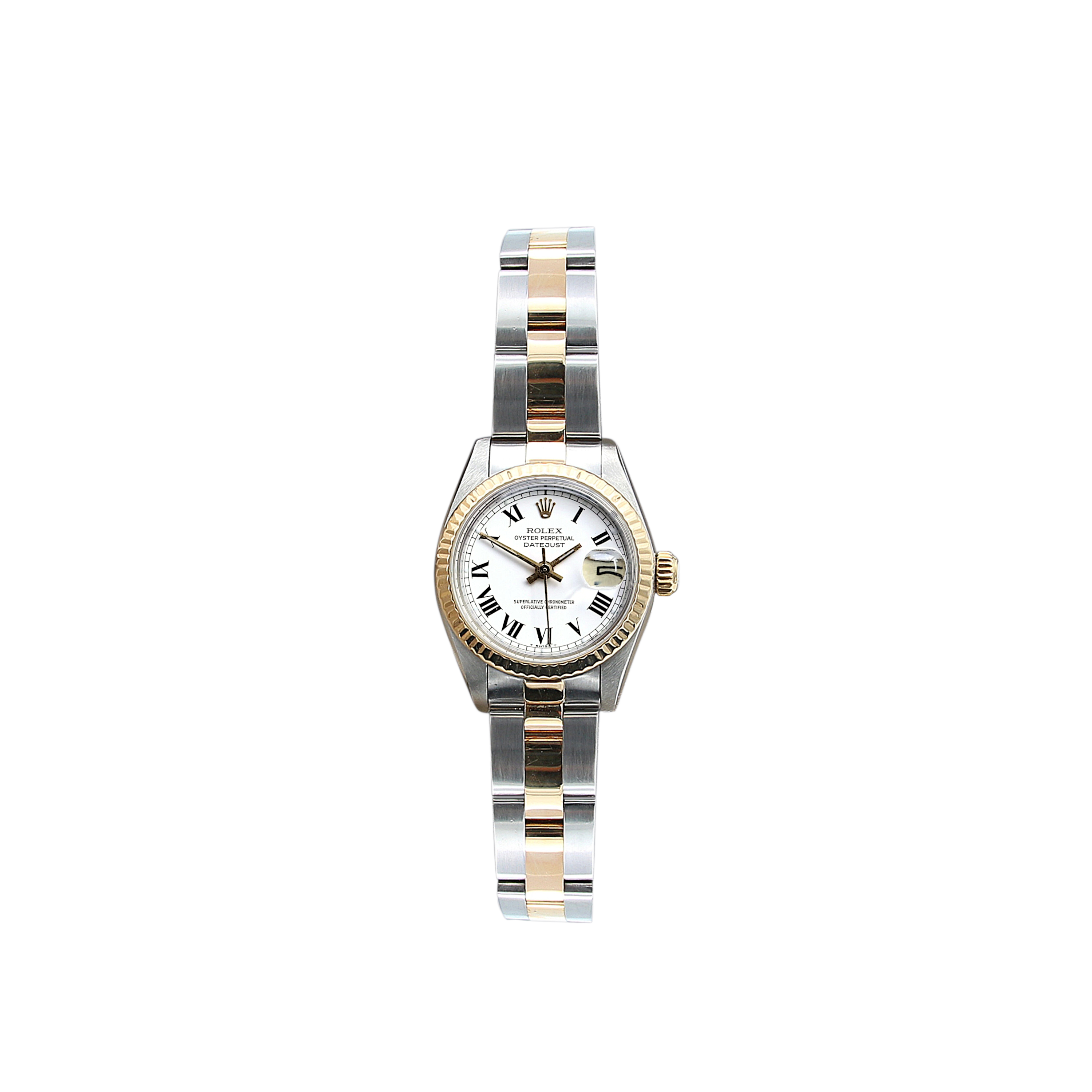 Rolex Datejust Lady ref. 69173 Stahl/Gold – Oyster-Armband – weißes Zifferblatt – komplettes Set