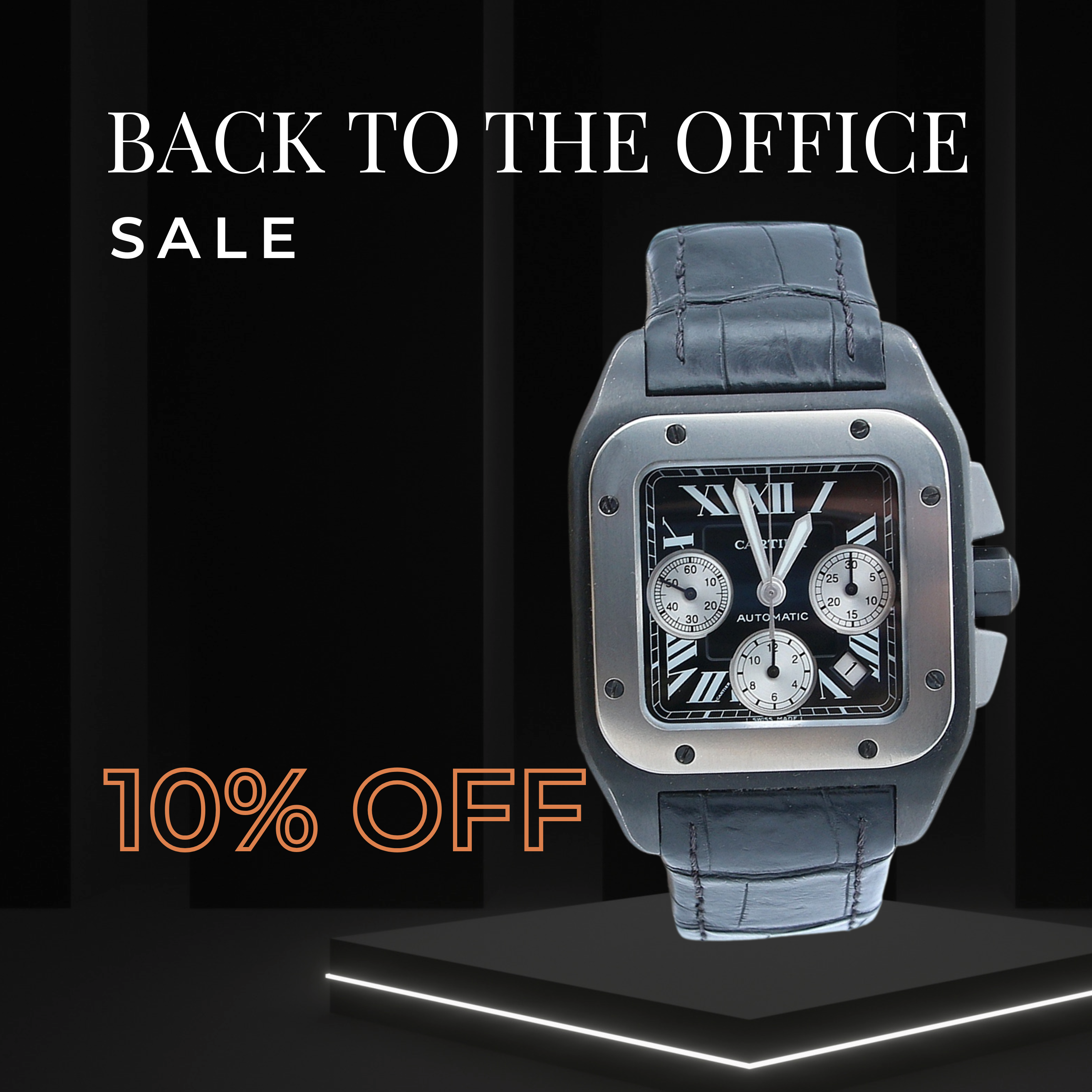 ON SALE: Cartier Santos 100XL Chronograph ref. 3104 Titanium and Steel