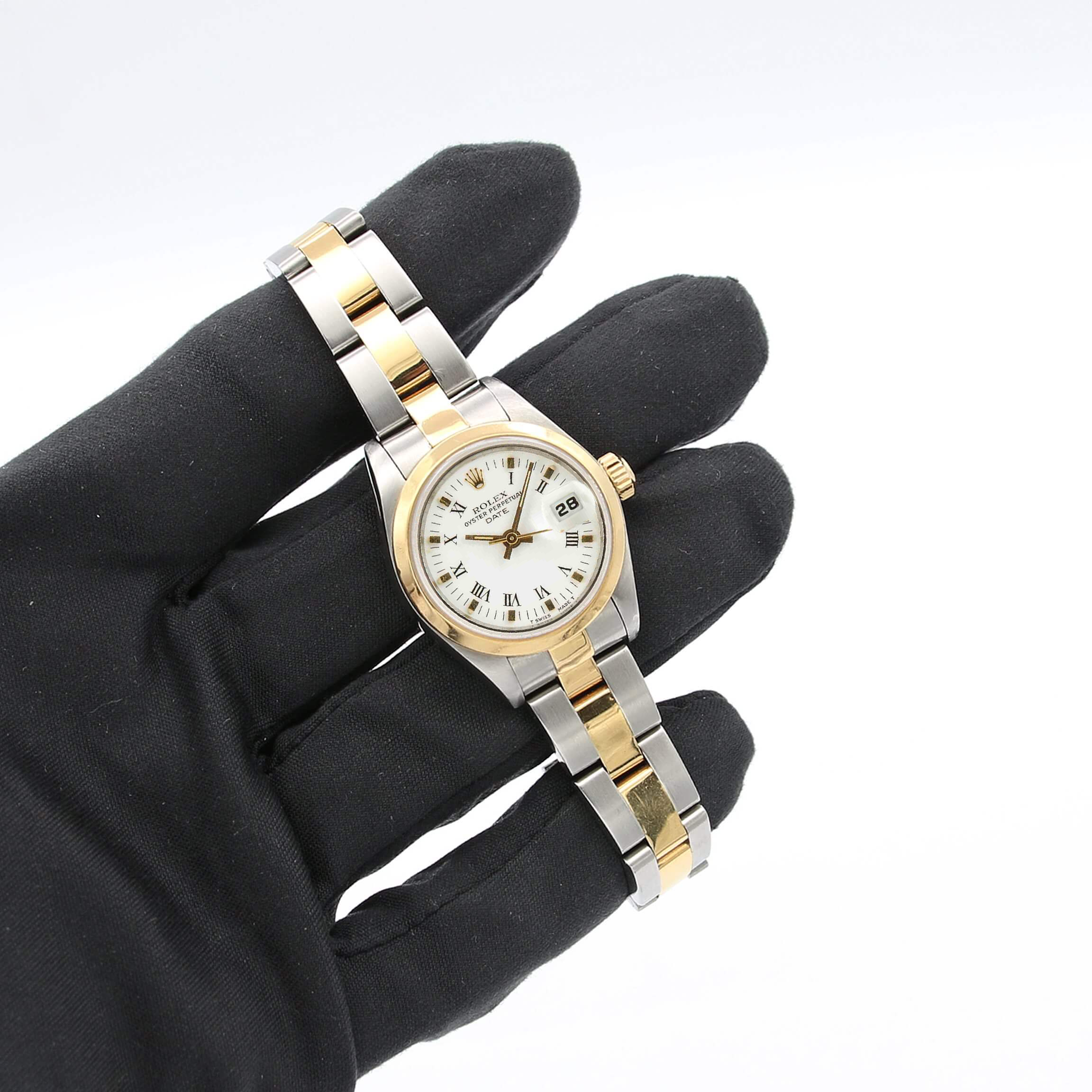 Rolex Datejust Lady ref. 69163 Steel/Gold - Oyster Bracelet - White Small Roman Indexes Dial