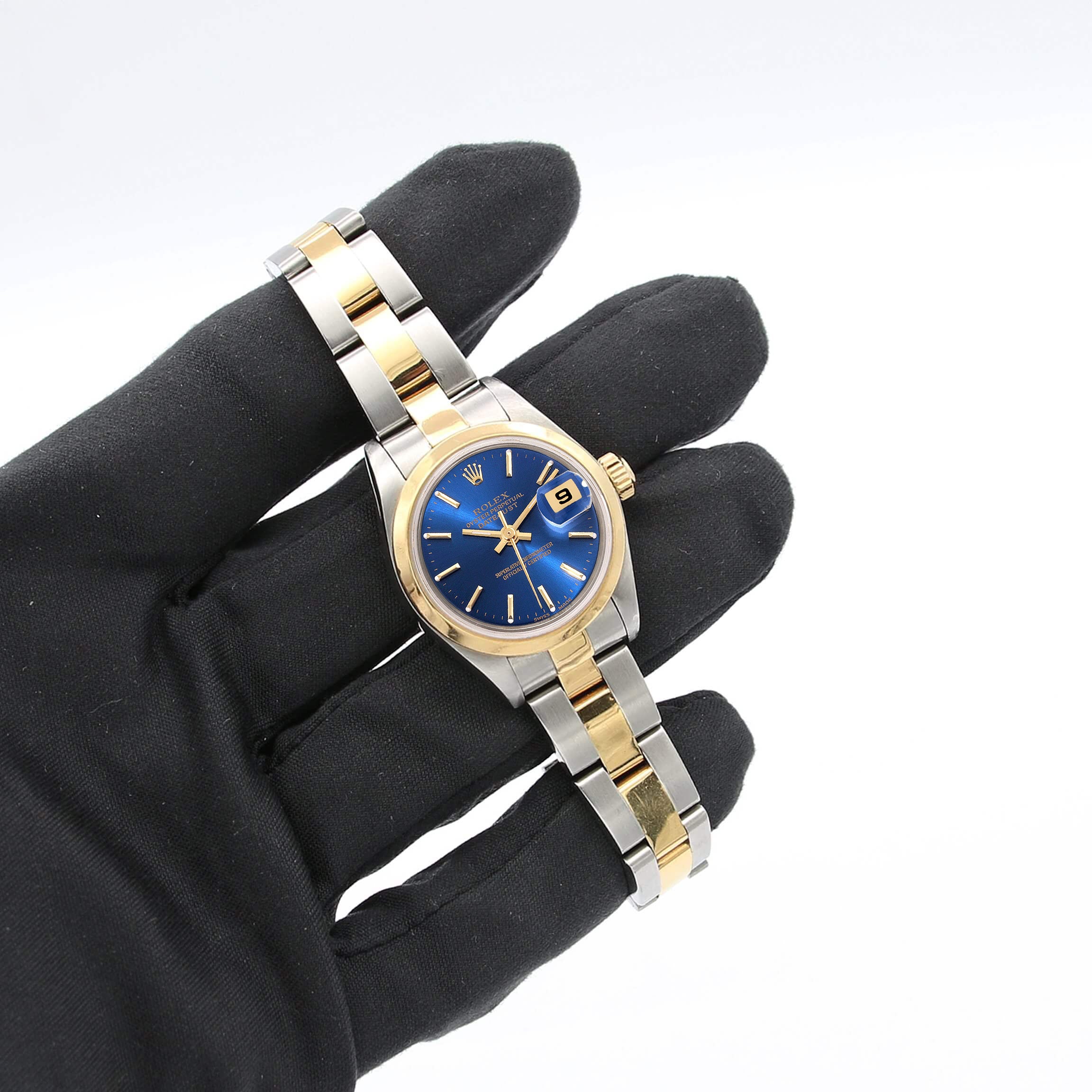 Rolex Datejust Lady ref. 79163 Steel/Gold - Oyster Bracelet - Blue Soleil Dial - Full Set