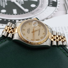 Carica l'immagine nel visualizzatore di Gallery, Rolex Datejust 36 ref. 16233 Cream Roman dial
