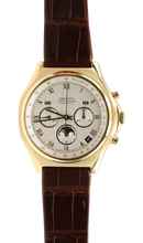 Załaduj obraz do przeglądarki galerii, Zenith El Primero ref. 95.0102.418 Calendar Moon Phases L.E. 18k Gold with Leather strap
