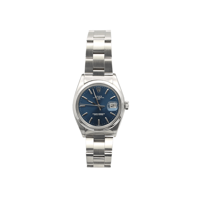 Rolex Oyster Perpetual Date ref. 1500 - Blue dial - Steel bracelet