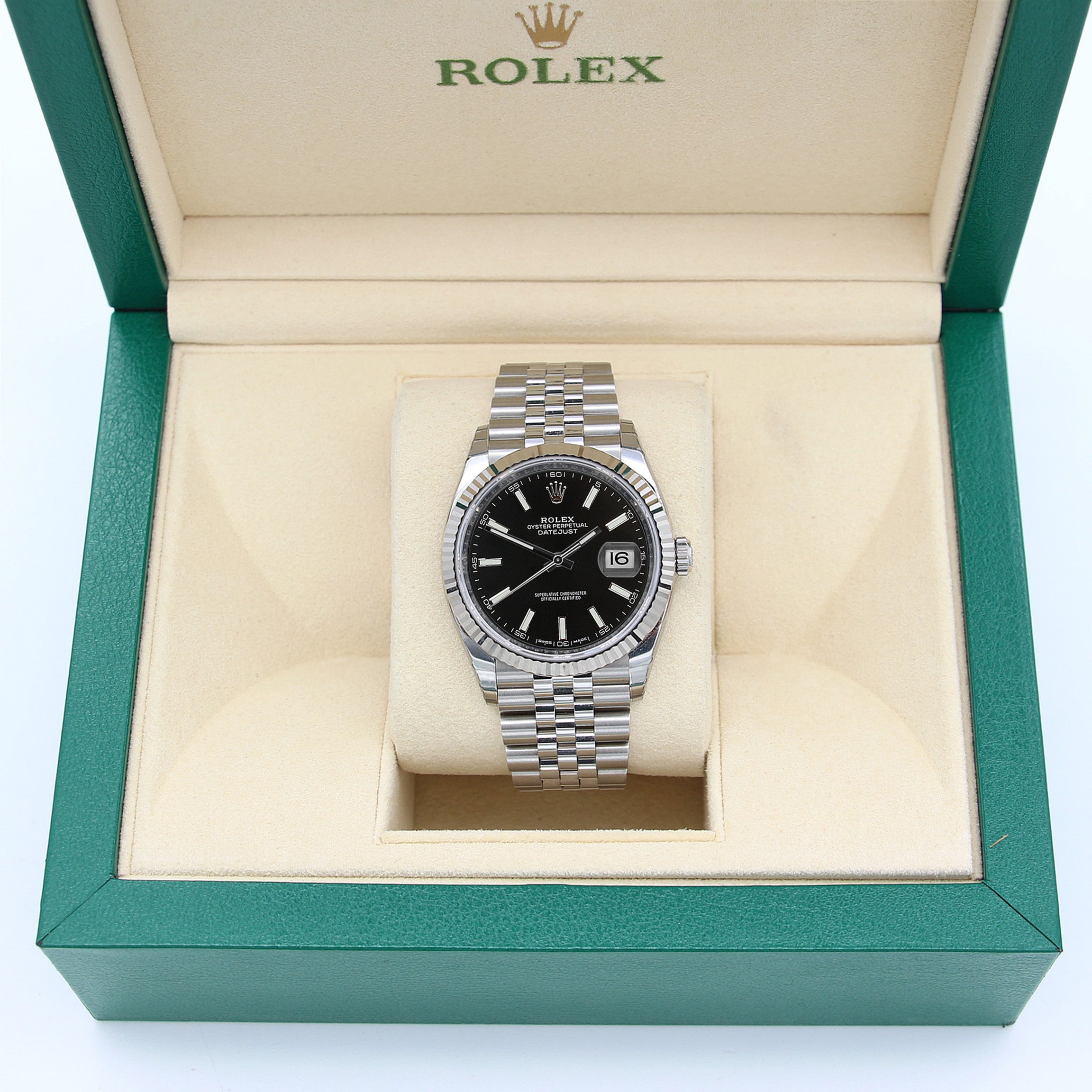 Rolex Datejust ref. 126234 Black Dial Jubilee bracelet - Full Set