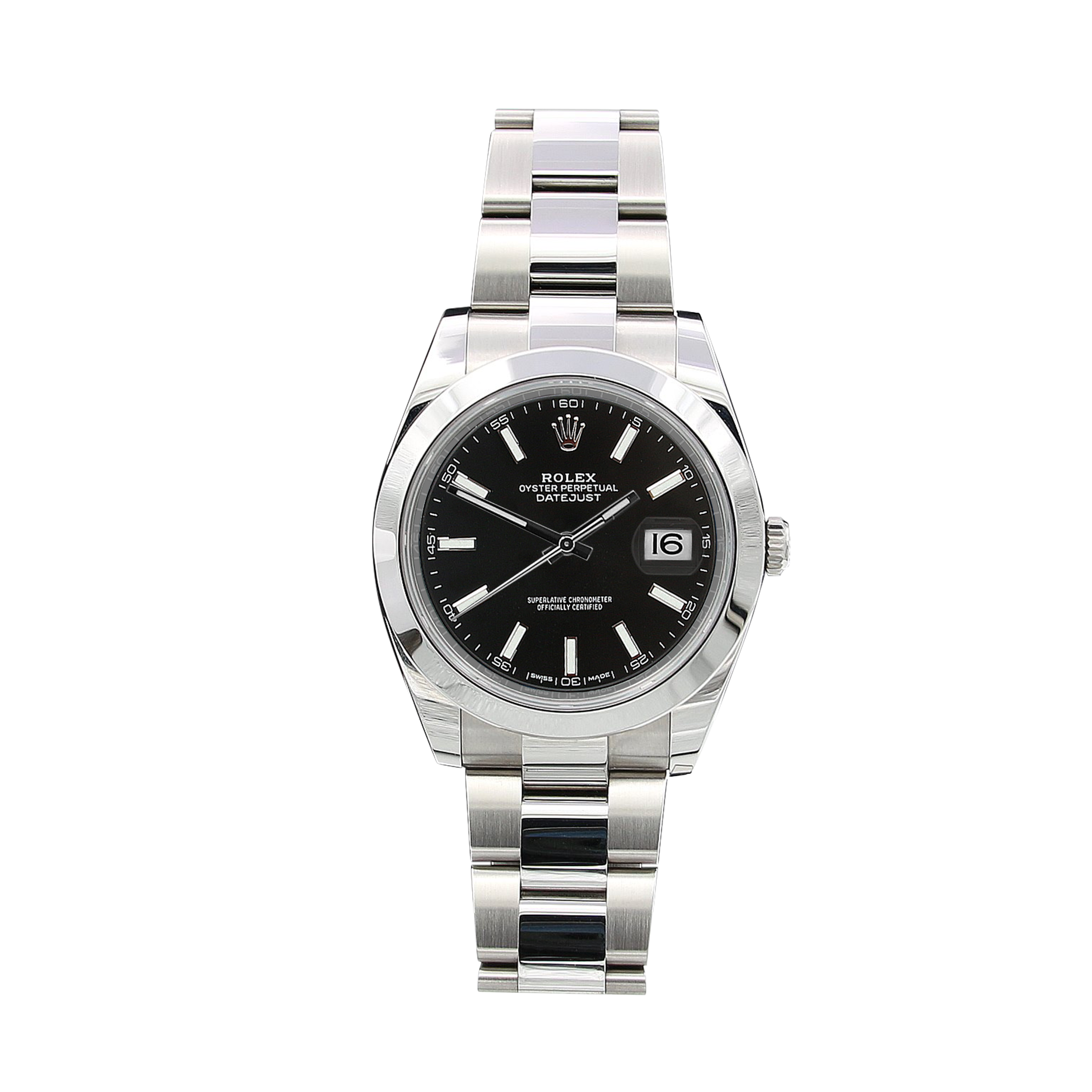 Buy Online Watch Rolex Datejust 126300 Black Dial Full Set