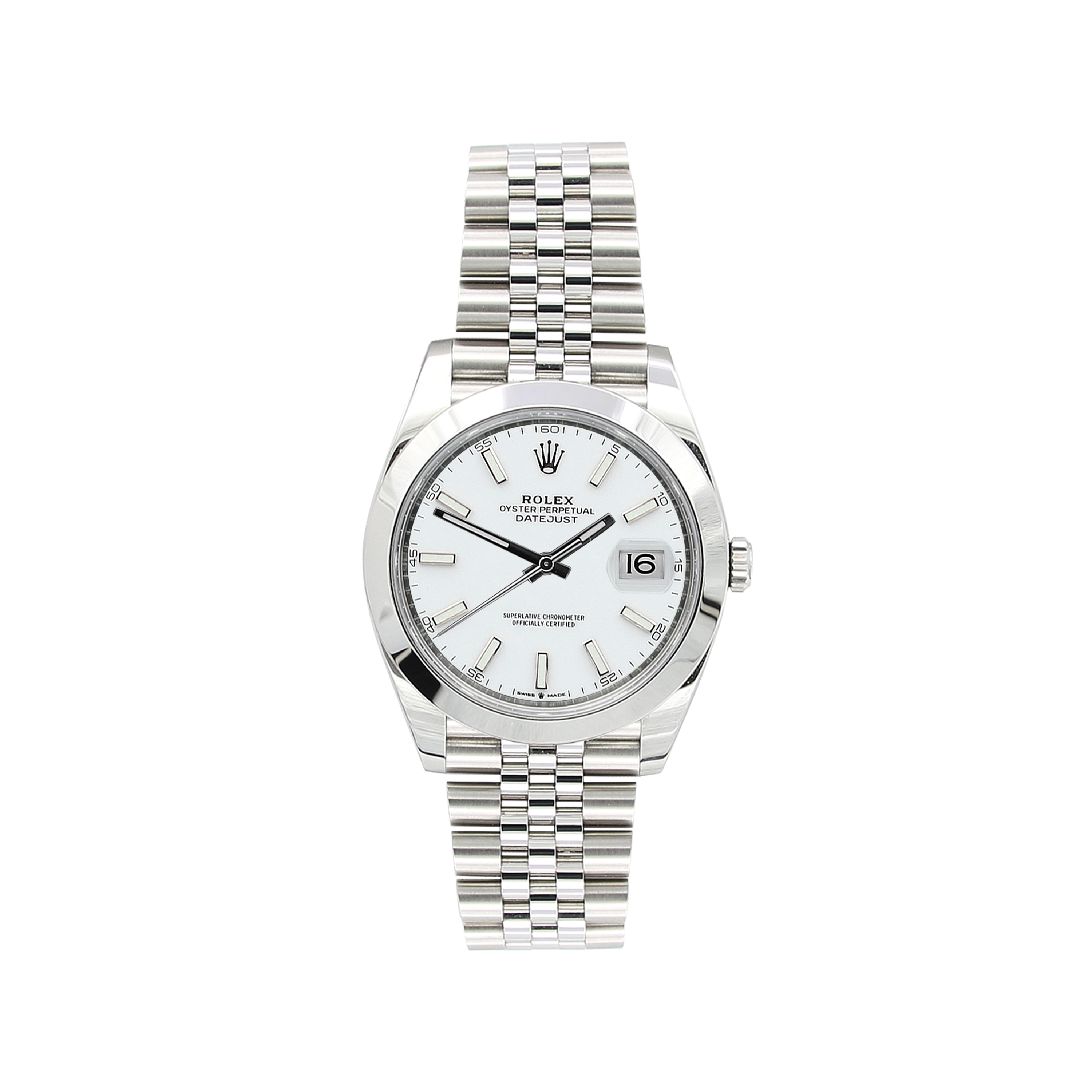 Rolex Datejust ref. 126300 White Dial Jubilee bracelet Full Set