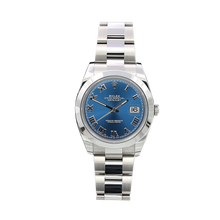 Cargar imagen en el visor de la galería, Rolex Datejust ref. 126300 Blue Roman Dial Oyster bracelet - Full Set
