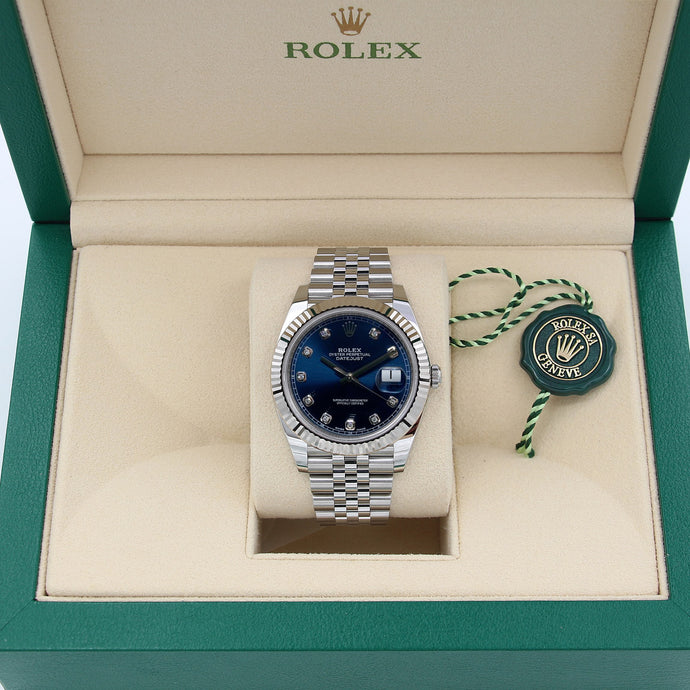 Rolex Datejust ref. 126334 Blue Diamonds Dial Jubilee bracelet - Full Set
