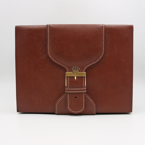 Buy Online Rolex Watch Box | Vintage Box Brown Leather 