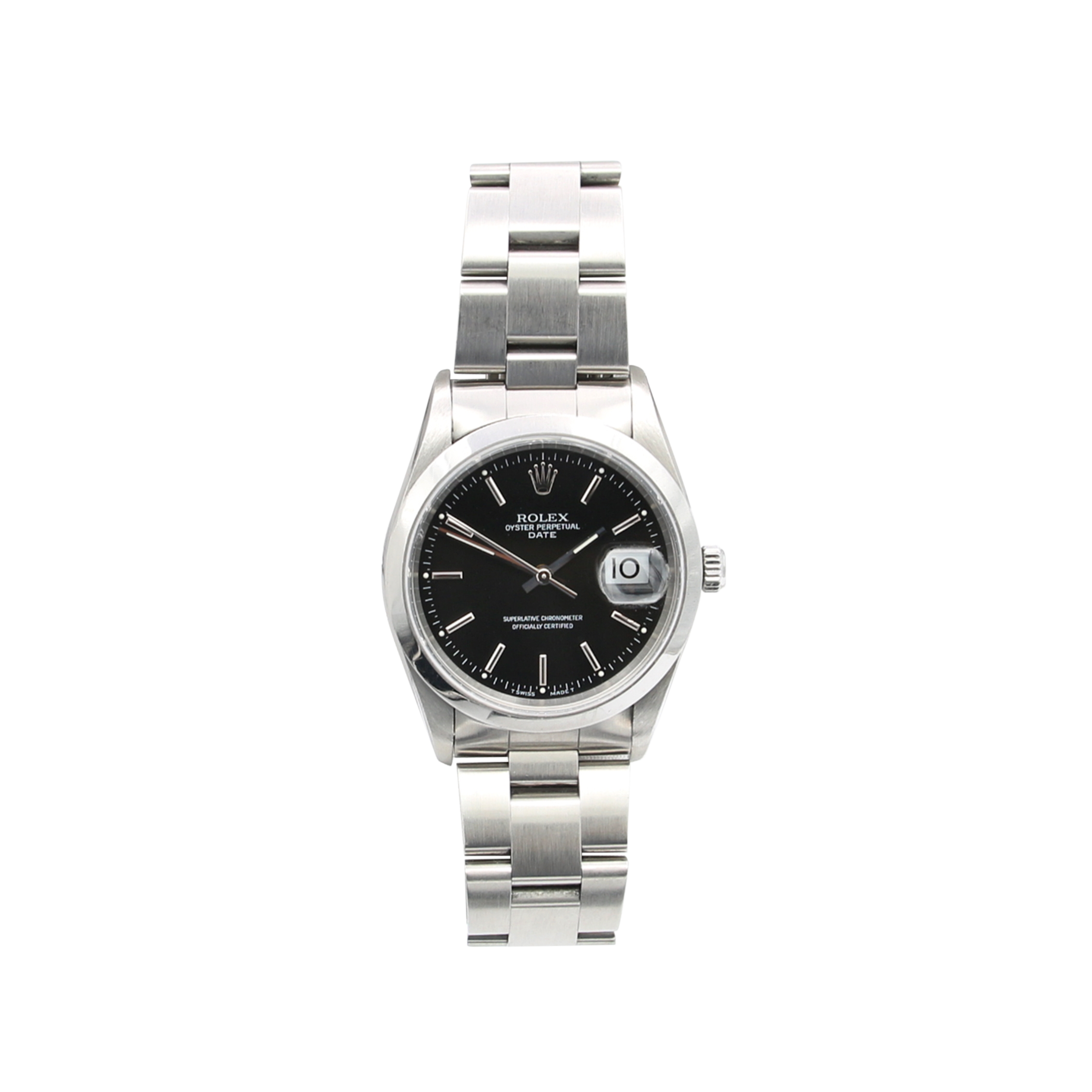 Rolex Date ref. 15200 Black Dial Oyster Bracelet - Full Set