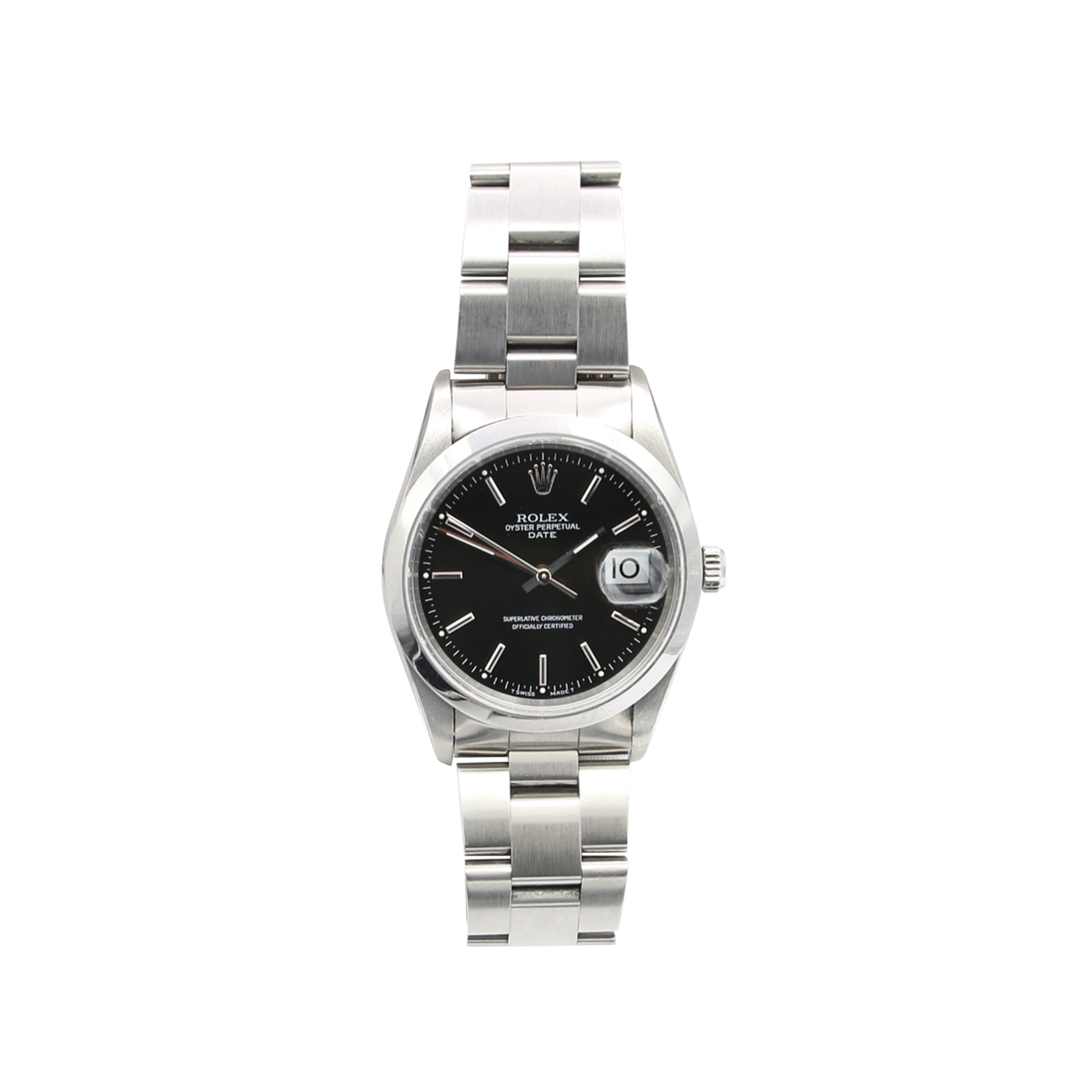 Rolex Date ref. 15200 Black Dial Oyster Bracelet Full Set