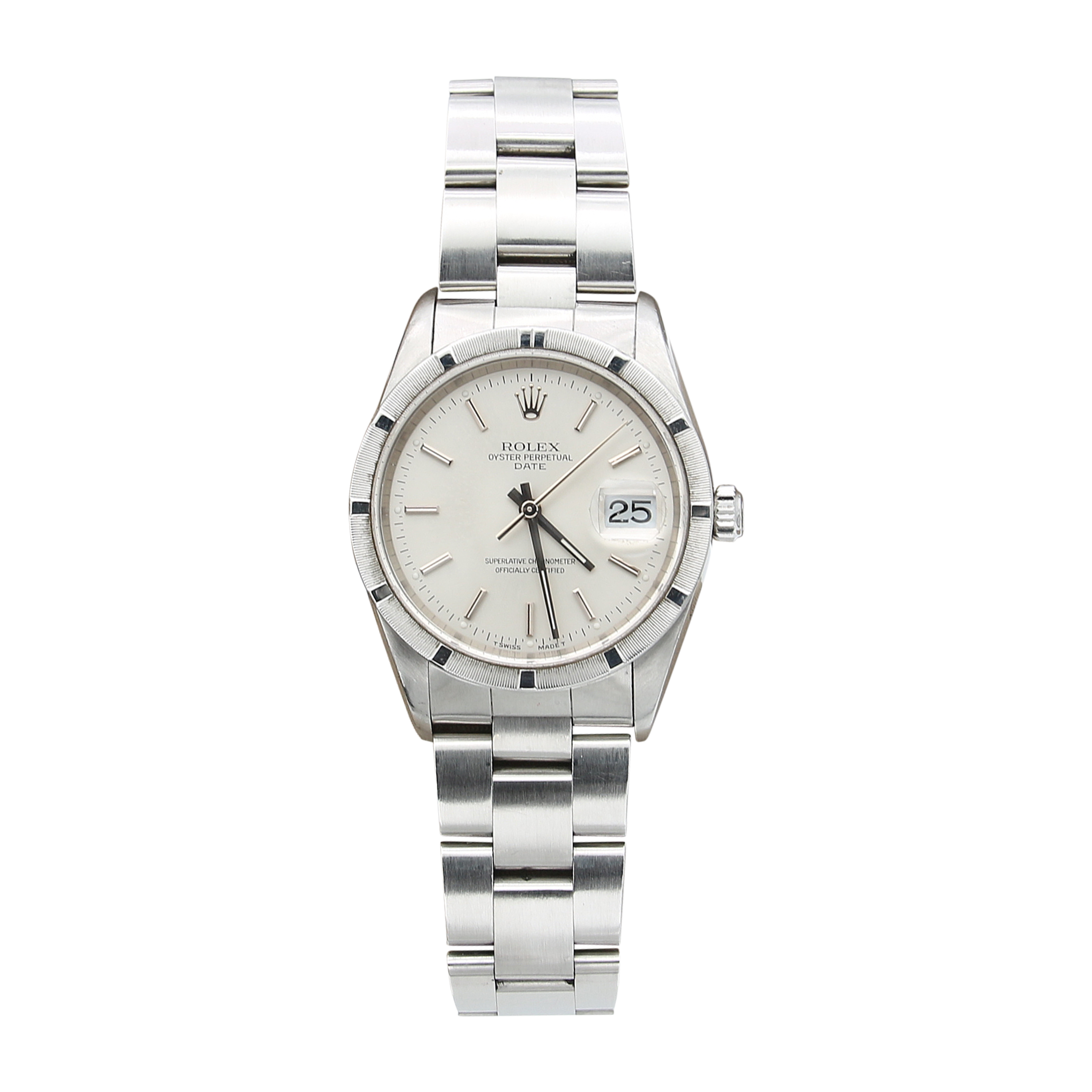 Rolex Date ref. 15210 - Silver Dial - With Papers