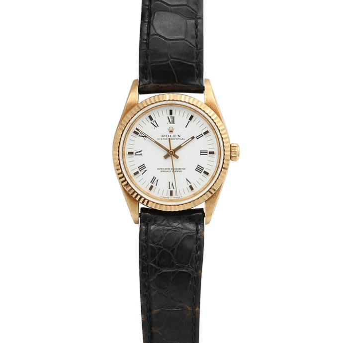 Rolex Oyster Perpetual 34 ref. 14238 18K Gold - strap and Buckle Rolex in Gold