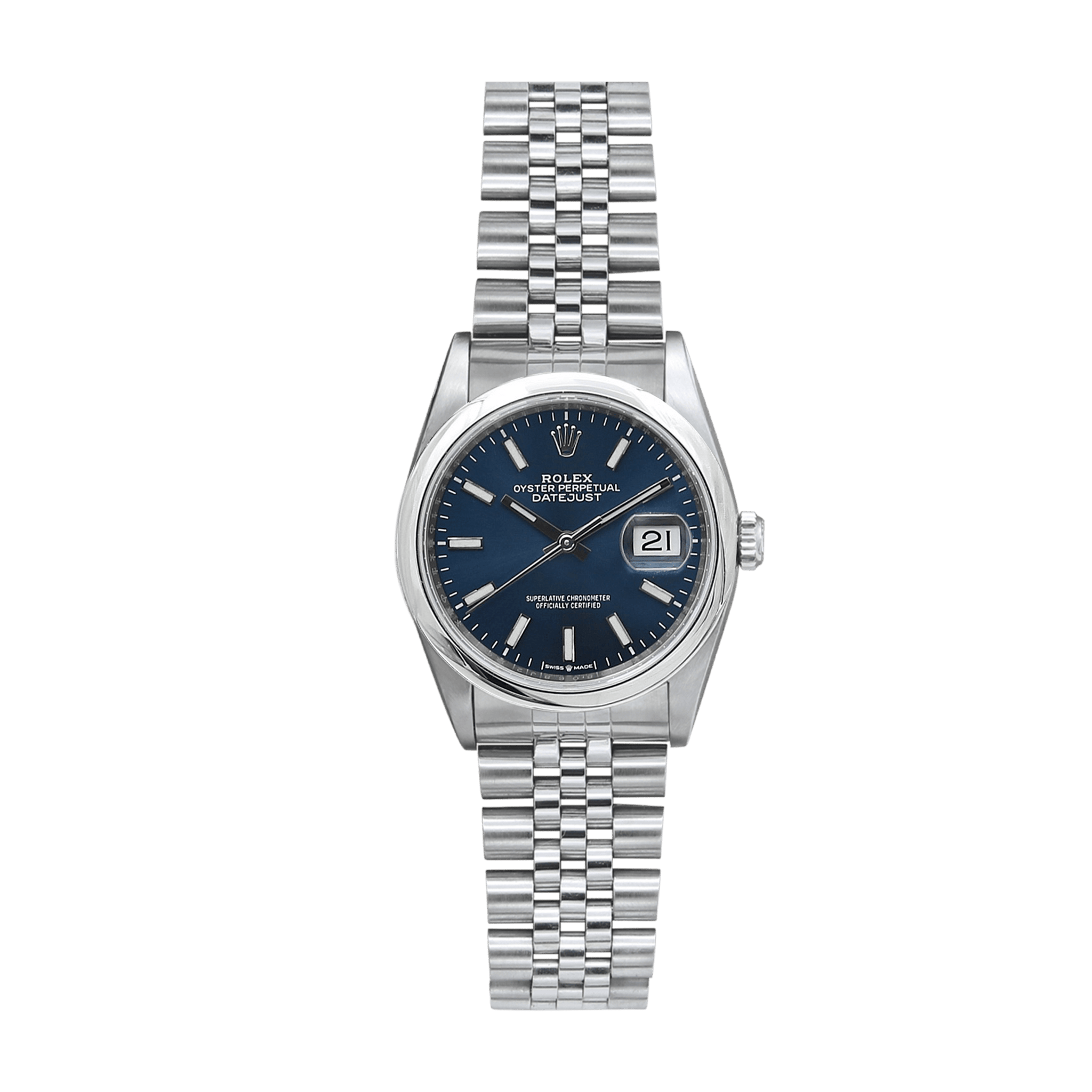 Rolex datejust 36 blue 2025 dial jubilee