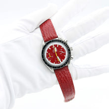 Load image into Gallery viewer, Omega Speedmaster ref. 175.0032.1 Red Dial Schumacher Edition – Leather strap
