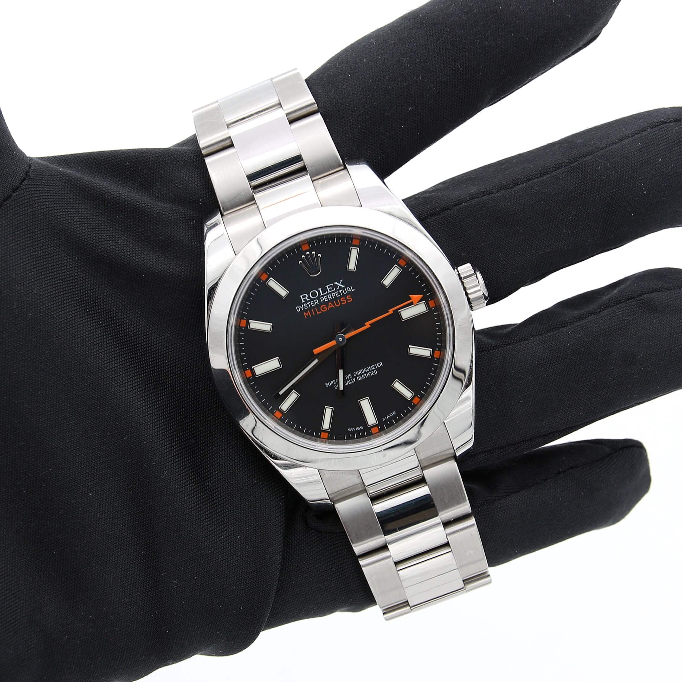Rolex Milgauss 116400 Black Dial Full Set – Debonar Watches Sp