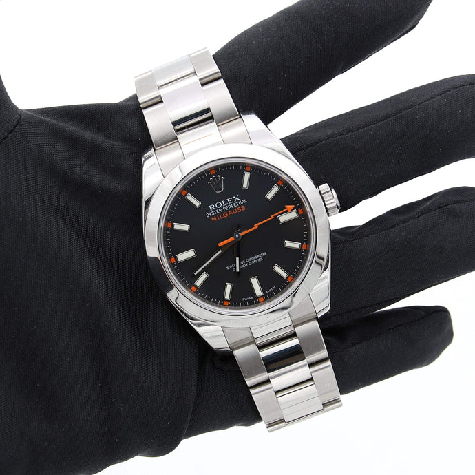 Rolex Milgauss 116400 - Schwarzes Zifferblatt - Vollständiger Satz